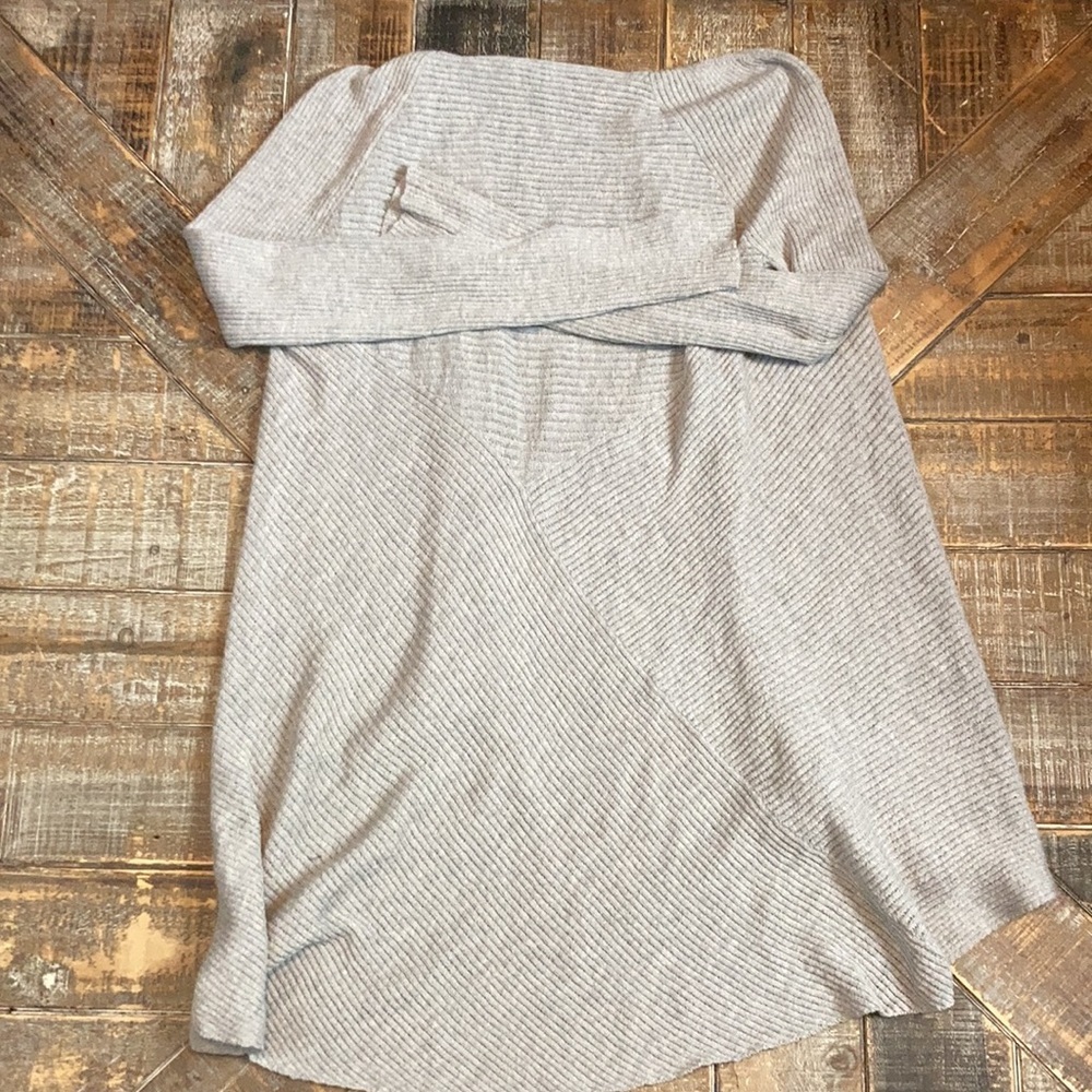 Eileen Fisher wool open-front cardigan in gray. Size medium. - Picture 3 of 5